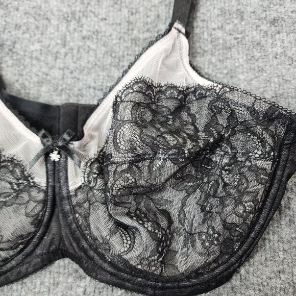 Wacoal Retro Chic 855186 Full Figure UW Black Chantilly Lace 38D MSRP $68 - Picture 7 of 7